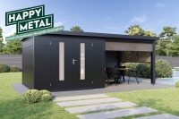 Metall-Gartenhaus HAPPY STYLE WPC|default:FINNHAUS STYLE - Metall & WPC|default:.NAME