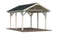 Preview: Carport Robert 11,7 m² in farblos imprägniert.
