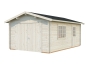 Preview: Holzgarage Roger 19 m² mit Holz-Doppeltor.