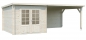 Preview: Pultdach Gartenhaus Gerätehaus Marseille 28-A SD mit 3,60 m Schleppdach, Größe 6,10 x 3,30 m