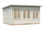 Mobile Preview: Gartenhaus Lisa 11,4 m², 34 mit Pultdach mit zwei Fenstern und Doppeltür auch mit Montageservice erhältlich.