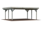 Preview: Carport Karl 20,6 m² in grau.