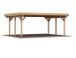 Preview: Carport Karl 20,6 m² in braun.