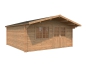 Preview: Gartenhaus Britta 22,3m² in braun.