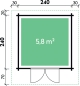 Preview: Gartenhaus Britta 34-A / Birka 2424 34