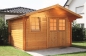 Preview: Gartenhaus Oslo 34-F farbig behandelt.