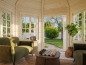 Preview: Einrichtungsbeispiel Pavillon Veronica 9,2m² mit 4 Fenster.