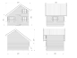 Preview: Frontansicht vom Spielhaus Tom aus Holz.