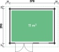 Preview: Grundriss Gartenhaus Levke 3729 40 - anthrazit