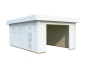 Preview: Der Bausatz der Palmako Garage aus Holz Rasmus 19m² in weiß