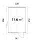 Preview: Gartenhaus Ly 13,6m²