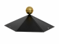 Preview: Dachhaube schwarz 8-Eck mit Messingkugel