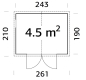 Preview: Gerätehaus Dan 4,5m²