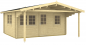 Mobile Preview: Gartenhaus mit Abstellraum Gorbea 58-B ISO, Größe 5,00 x 4,00 m.