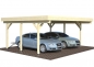 Mobile Preview: Premium Carport Richard 1 mit Leimholzpfosten und Dachsparren aus Konstruktionsvollholz (KVH) in sehr stabiler Ausführung.