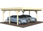 Preview: Premium Carport Karl 20,6 m² mit Leimholzpfosten und Dachsparren aus Konstruktionsvollholz (KVH) in sehr stabiler Ausführung.