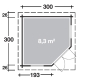 Preview: Das Blockhaus Maria 44-A von Wolff Finnhaus mit 44 mm starken Blockbohlen.