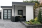 Preview: Gartenhaus Petro mit Einzeltür, Fenster und 0,90 m Vordach.