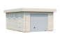 Preview: Die Holzgarage Rasmus 19m²  mit Sektionaltor.