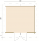 Preview: Grundriss Oriental 28-B in der Größe 3,20 x 2,60 m.