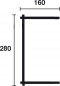 Preview: Grundriss Anbauschuppen 28-A von Wolff Finnhaus in der Größe 1,60 x 2,80 m.