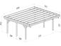 Preview: Grundriss Doppelcarport Carport Karl 20,6 m² von Palmako.