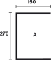 Preview: Grundriss Schleppdach A von Wolff Finnhaus in der Größe 1,50 x 1,70 m.