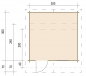 Preview: Grundriss Oriental 28-B in der Größe 3,20 x 2,60 m.