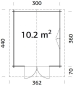 Preview: Grundriss Gartenhaus Sally 10,2m².