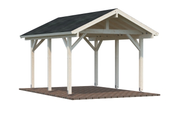 Carport Robert 11,7 m² in farblos imprägniert.