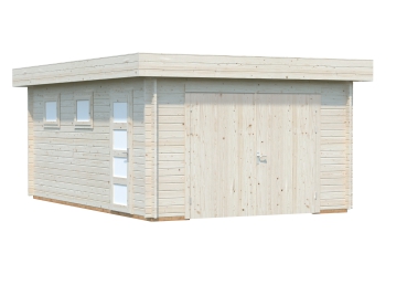 Palmako Holzgarage Rasmus 19m² mit Doppeltor.