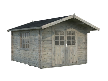 Gartenhaus Sally 10,2m² in grau.