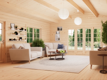 Preview: Palmako Gartenhaus Irene mit 70 mm Wandstärke.