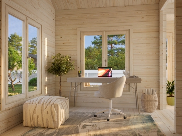 Grundriss Holzhaus Anna 26,8 m².