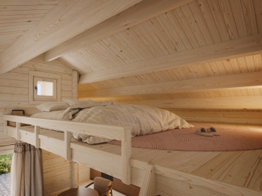Blockhaus Emily 40,1+5,2 m² mit Schlafboden