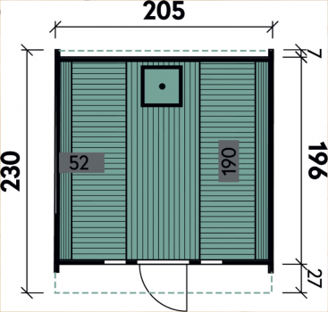 Saunafass 230 Basic / Sofie 2123