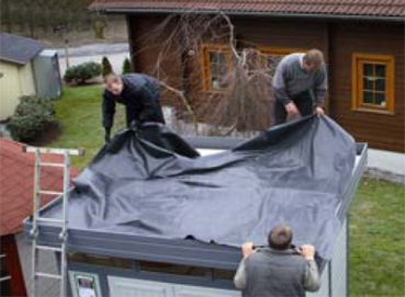 EPDM Dachfolien Set inkl. Kleber 6,10 x 4,75 m - Set 96