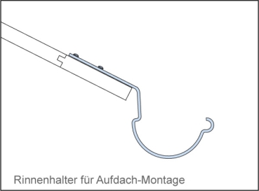 Rinnenhalter für Aufdach-Montage.