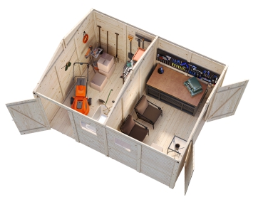 Preview: Gerätehaus Dan 9,9m²