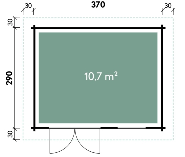 Grundriss Gartenhaus Levke 3729 44