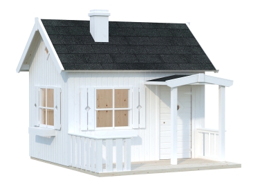 Preview: Spielhaus Otto in weiß lackiert.