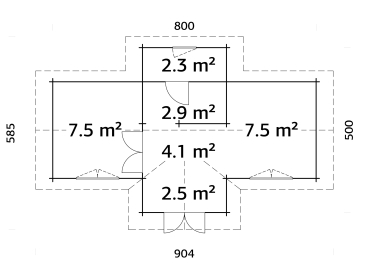 Gartenhaus Anna 26,8 m²