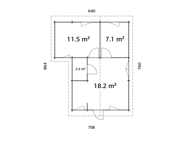 Gartenhaus Emily 39,2 m²