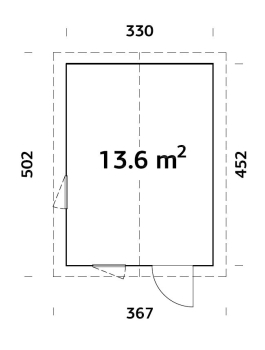 Gartenhaus Ly 13,6m²