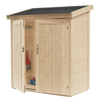 Der Terrasssen- und Geräteschrank bietet viel Platz für Ihre Gartengeräte.
