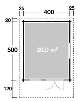 Gartenhaus Nordkap 70-L / XL - Nova 4050 70