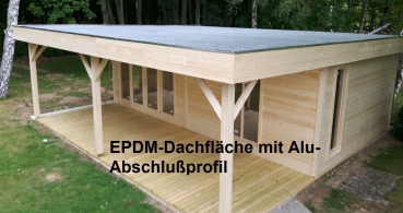 EPDM-Dacheindeckung als Option.