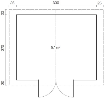 Grundriss Gartenhaus Britta 28-B.