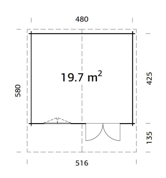 Gartenhaus Britta 22,3m²