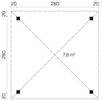 Grundriss Gartenpavillon Cabrera von Tene Kaubandus.